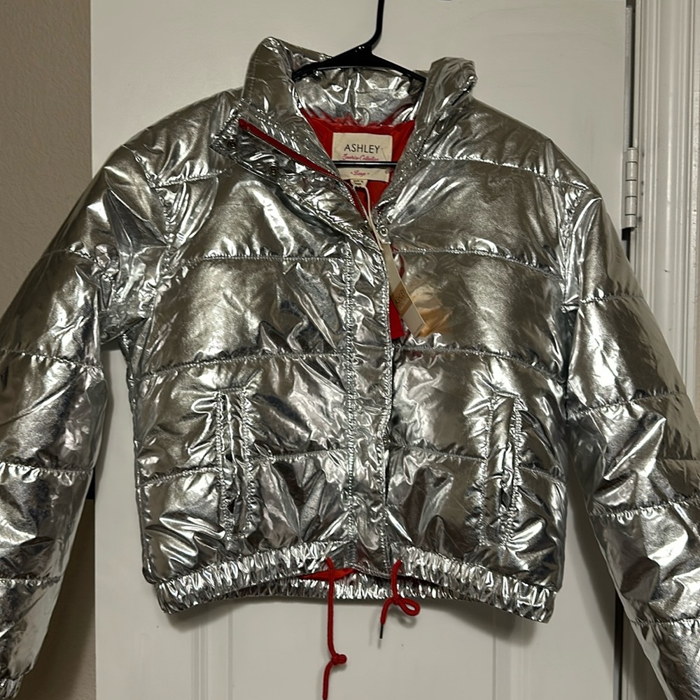 Silver bomber jacket